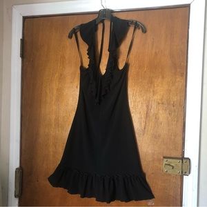Fave LBD Black Dress Strapless Halter Tie Up Casual Lunch Clubwear Partywear